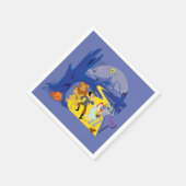 オズの魔法使い™ |ハロウィン幽霊のよく出るフォレスト スタンダードカクテルナプキン (角)