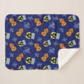 オズの魔法使い™ |ハロウィーンの邪悪な魔女のパターン シェルパブランケット (正面(横))