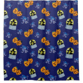 オズの魔法使い™ |ハロウィーンの邪悪な魔女のパターン シャワーカーテン (正面)