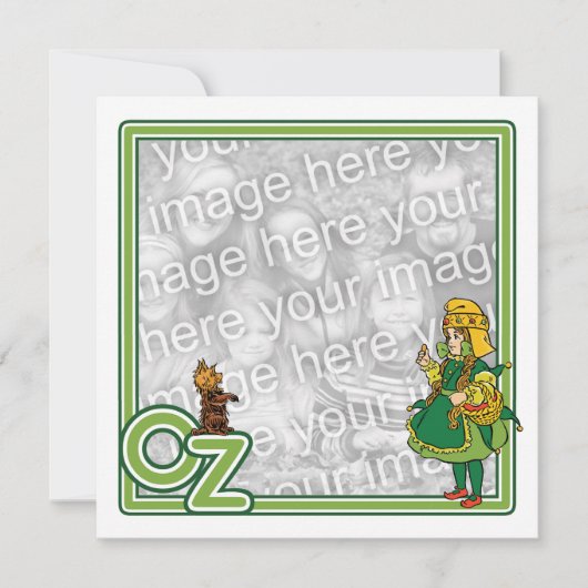 オズの魔法使い、女の子の誕生日パーティー招待状 招待状 (正面)