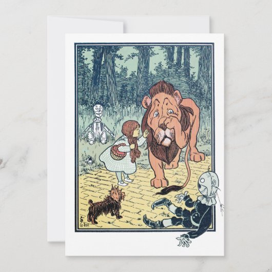 オズの魔法使い　黄色いレンガの道　ヴィンテージ風招待状 招待状 (正面)