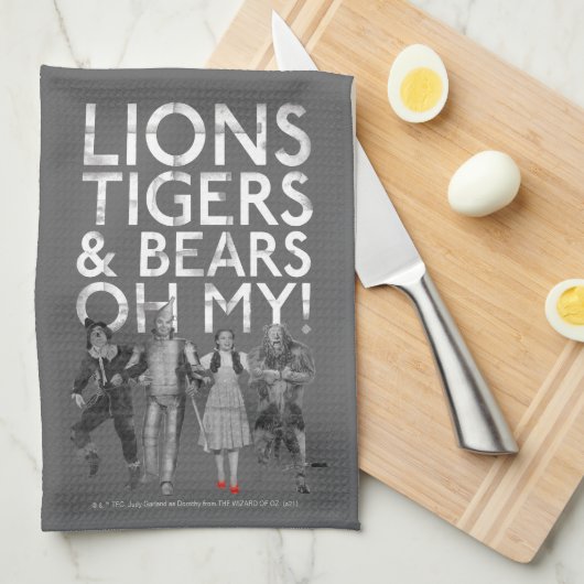 オズの魔法使い™ | Lions Tigers & Bears Oh My! キッチンタオル (四つ折り)