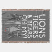 オズの魔法使い™ | Lions Tigers & Bears Oh My! スローブランケット (正面)