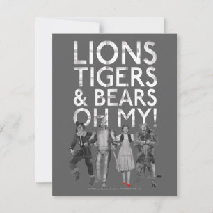 オズの魔法使い™   Lions Tigers & Bears Oh My! ノートカード