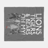 オズの魔法使い™ | Lions Tigers & Bears Oh My! フリースブランケット (正面(横))