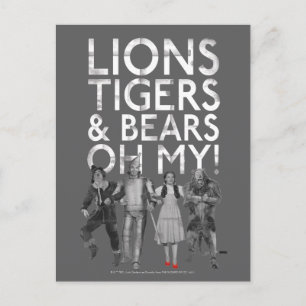 オズの魔法使い™   Lions Tigers & Bears Oh My! ポストカード