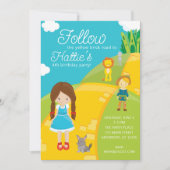 オズイエローブリックロード誕生日のウィザード 招待状 (正面)