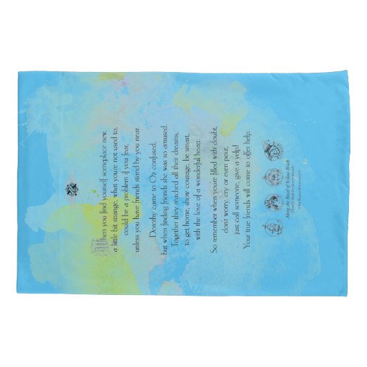 オズクラシックピローケースの魔法使い 枕カバー (裏面)