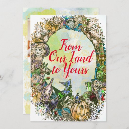 オズクラシックファミリークリスマスの魔法使い ノートカード (正面/裏面)