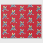 オズクラシックレッドラッピング紙の ラッピングペーパー (フラット)