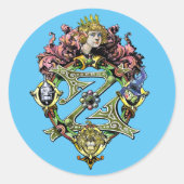 オズクラシックロイヤリティーステッカーのウィザード！ ラウンドシール (正面)