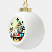 オズクリスマスボールオーナメントの魔法使い セラミックボールオーナメント (右)