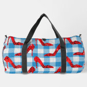 オズブルーのギンガムルビースリッパ ダッフルバッグ (裏面)