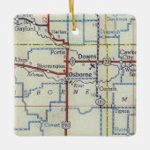 オズボーンヴィンテージの地図 セラミックオーナメント (正面)