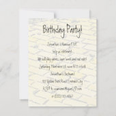 オズ本カバーアート誕生日パーティーのヴィンテージウィザード 招待状 (裏面)