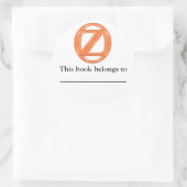 オズ蔵書票 ラウンドシール (バッグ)