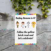 オズ誕生日パーティーのかわいい魔法使いのサイン ポスター