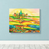 オズ・アート作品のウィザード キャンバスプリント (インサイチュ (ウッドフロア))