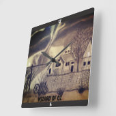 オズ・ツイスターの魔法使い スクエア壁時計 (傾斜)