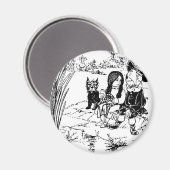 オズ・トト、ドロシー、かかしの魔法使い マグネット (正面/裏面)