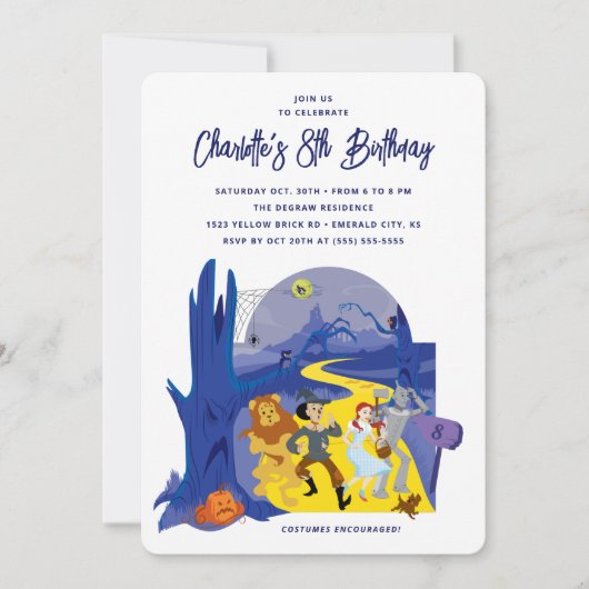 オズ・ハロウィーン誕生日パーティーのウィザード 招待状 (正面)