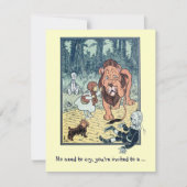 オズ・ライオンの魔法使い誕生日パーティーの招待状 招待状 (正面)