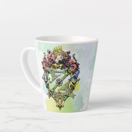 オズ・ロイヤリティーティーカップの古典的な美しいウィザード カフェラテマグ (左アングル)