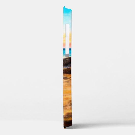  オセアの上にある美しい金色の夕日の油絵 Case-Mate iPhoneケース (裏面 / 左)