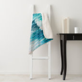  オセアの上の美しい紫の夕焼けの油絵 シェルパブランケット (インサイチュ)