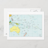 オセアニアの地図 ポストカード (正面/裏面)