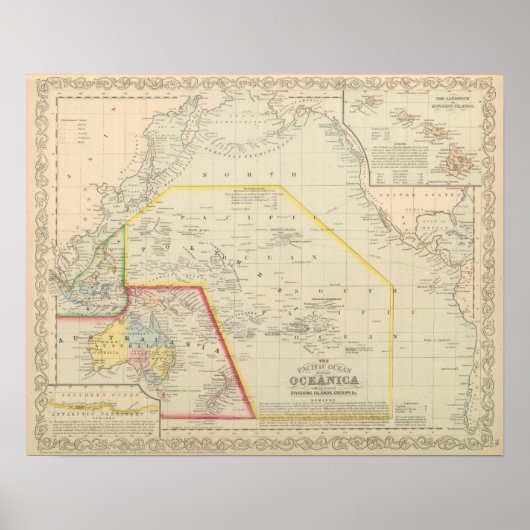 オセアニアを含む太平洋海 ポスター (正面)