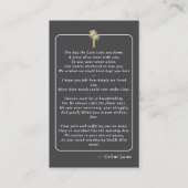 オセアニアシンプル葬儀記念祈りの言葉フォトカード 名刺 (裏面)