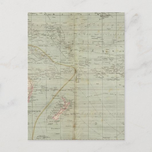 オセアニア地図 ポストカード (正面)