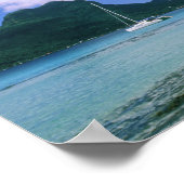 オセアニア、フランスのポリネシア、タヒチ。ビュー ポスター (角)