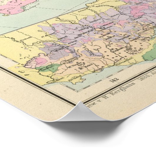 オセアニエン – オセアニアの地図 ポスター (角)