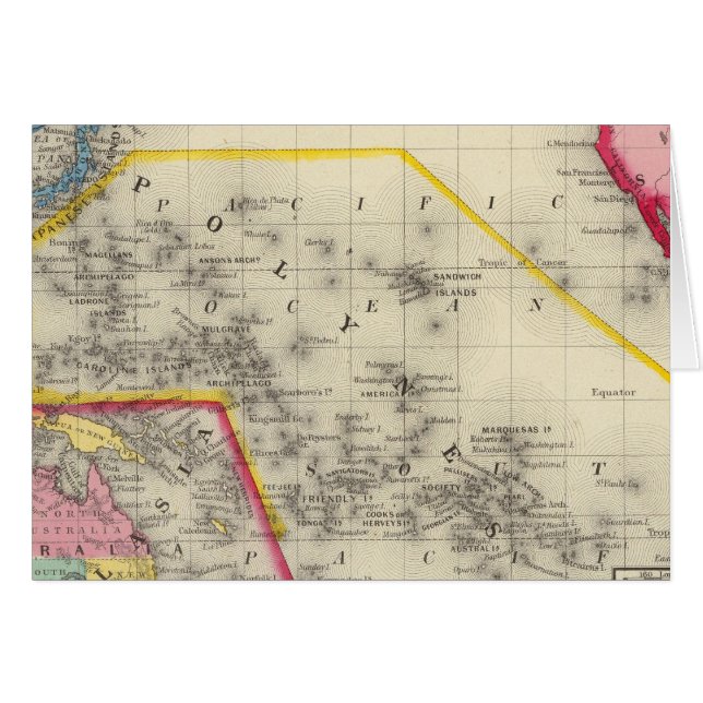 オセアニカ地図 (正面横)