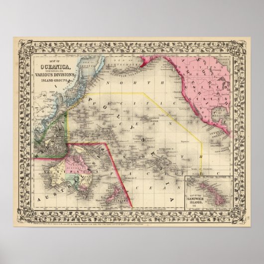 オセアニカ、サンドイッチ諸島 ポスター (正面)