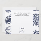 オセア航海のニックのダークネイビー「ありがとう」カード セーブザデート (裏面)