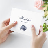 オセア航海のニックのダークネイビー「ありがとう」カード セーブザデート