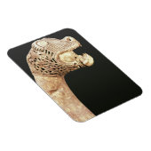 オセベルクで見つかったバイキングロング船の船首。 マグネット (右側)