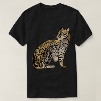 オセロットの野生猫の野生の生命Tシャツ Tシャツ