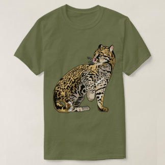 オセロットの野生猫の野生の生命Tシャツ Tシャツ