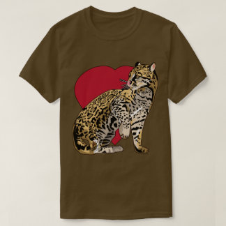 オセロットの野生猫の野生の生命Tシャツ Tシャツ