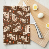 オセロットパターン キッチンタオル (四つ折り)