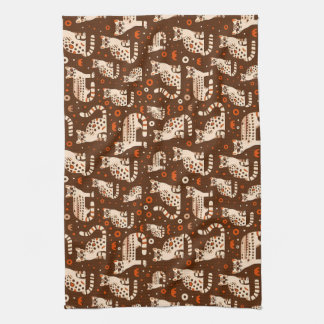 オセロットパターン キッチンタオル