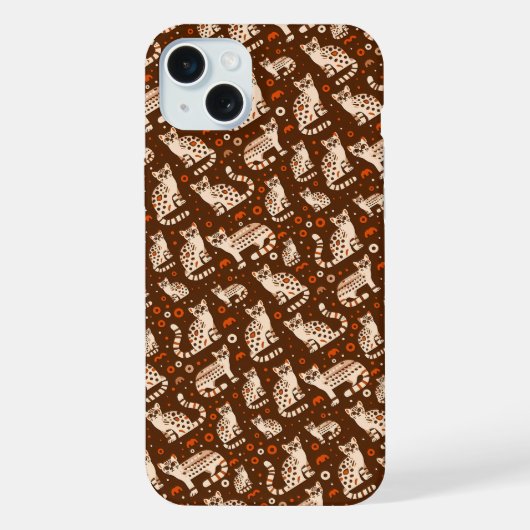 オセロット柄 iPhoneケース (裏面)