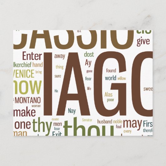 オセロ語モザイク ポストカード (正面)