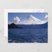 オソルノ火山とトドス・ロス・サントス湖、チリ ポストカード (正面/裏面)