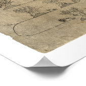 オゾトアステカチパックランドの地図1540 ポスター (角)