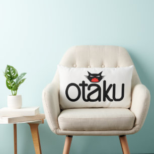 オタクおもしろいキャットスローガン ランバークッション